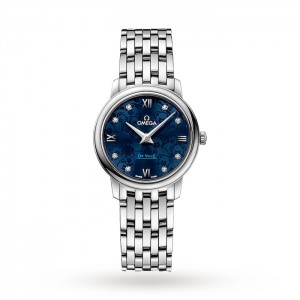 Omega De Ville Damen Quarz Blau Edelstahl Uhr O42410276053003