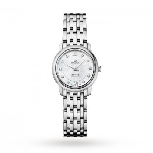 Omega De Ville Damen Quarz Silber Edelstahl Uhr O42410246055001