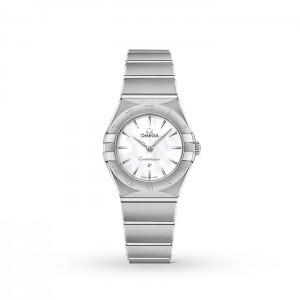 Omega Constellation Damen Quarz Perlmutt Edelstahl Uhr O13110256005001