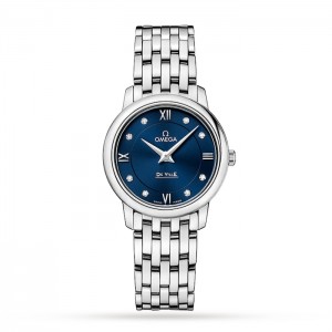 Omega Constellation Damen Quarz Blau Edelstahl Uhr O42410276053001